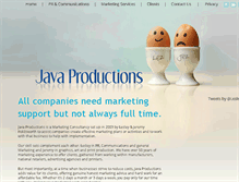 Tablet Screenshot of javaproductions.co.uk